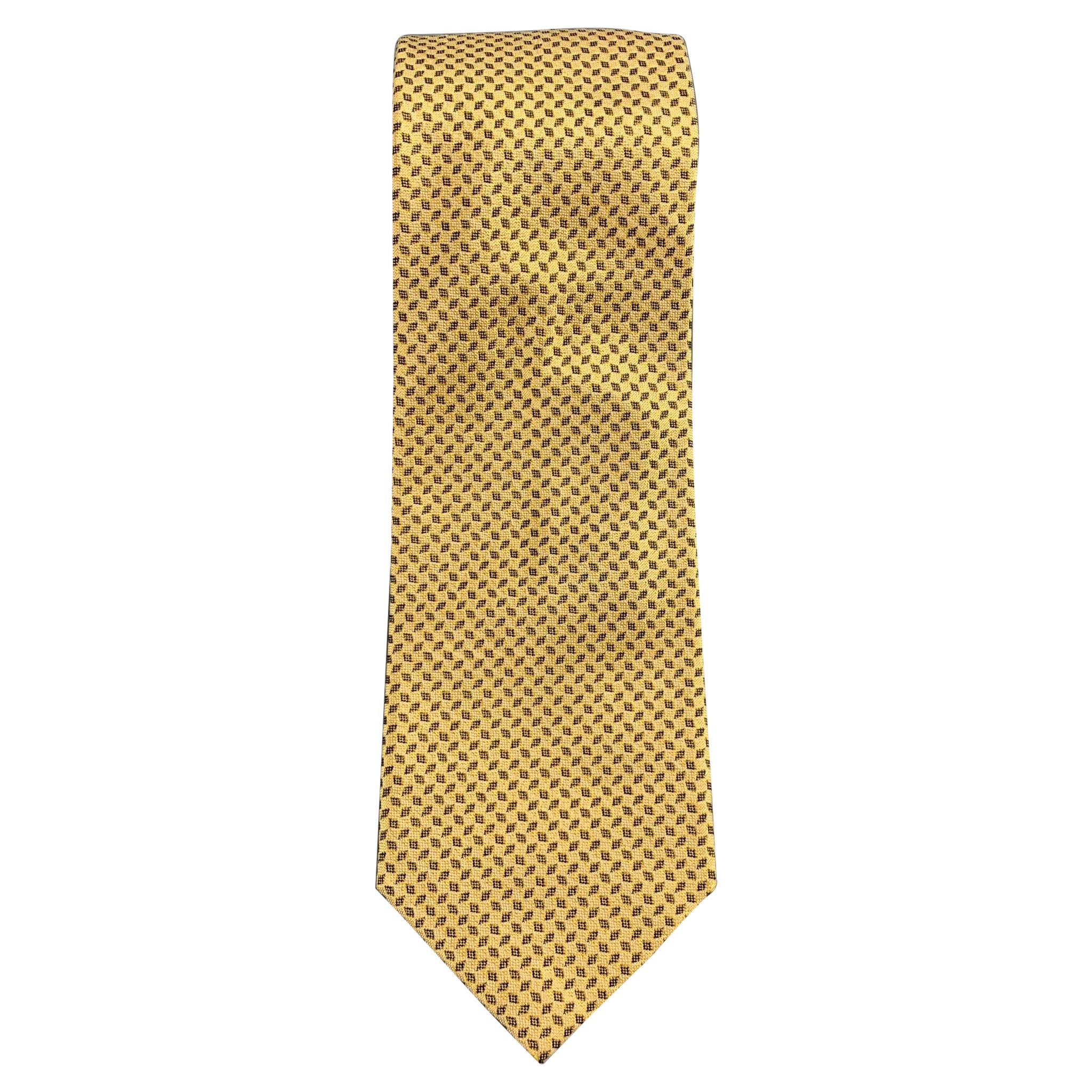 LUCIANO BARBERA Yellow Black Tie For Sale