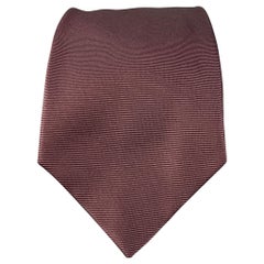 ENRICO ISAIA Cravate en sergé de soie Brown