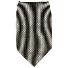 ERMENEGILDO ZEGNA Silver Pattern Silk Tie