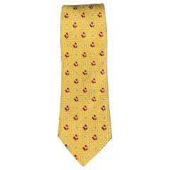 Ermenegildo Zegna Cravate en losange jaune et brun