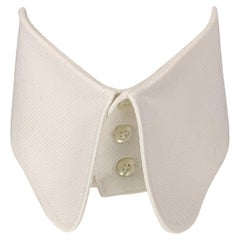 WALTER VAN BEIRENDONCK Size L Pique White Corset Collar
