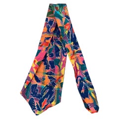 PAUL STUART Cravate abstraite en coton multicolore