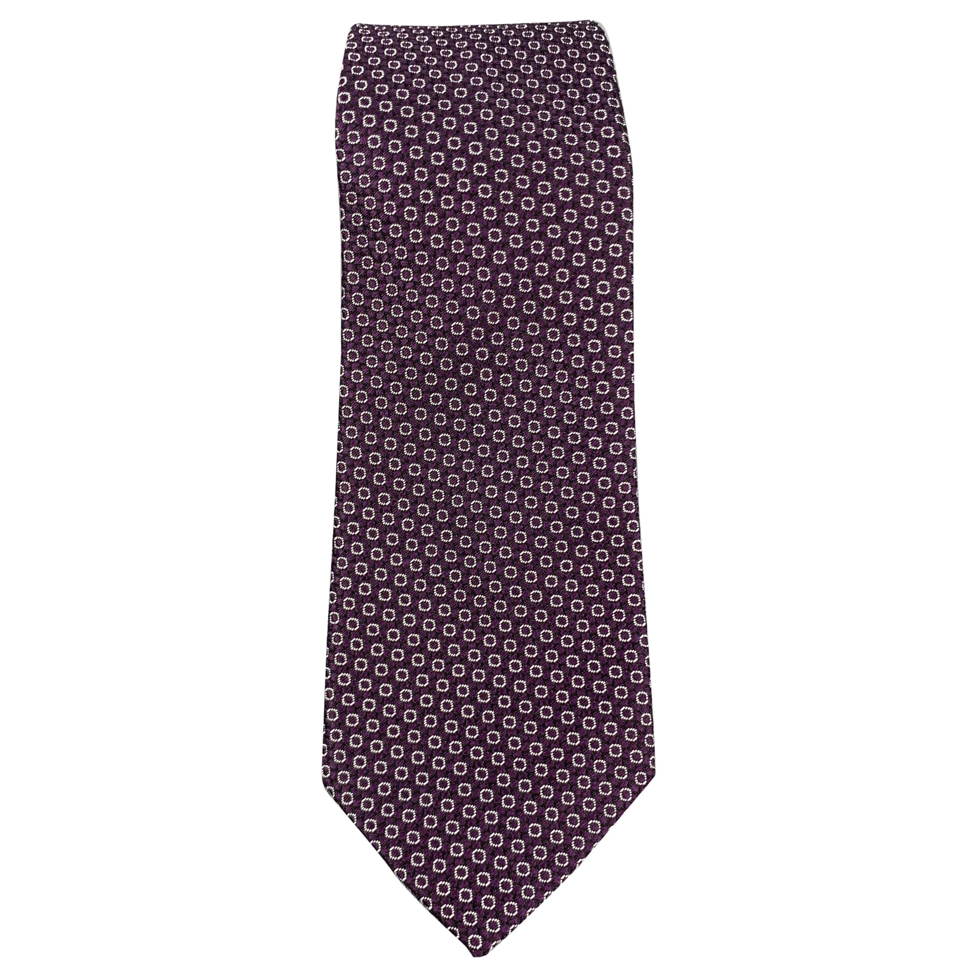 PAUL SMITH Purple Dot Silk Tie For Sale