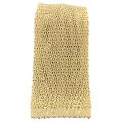 TURNBULL & ASSER cravate texturée en soie jaune pastel