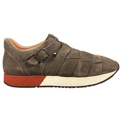 EMPORIO ARMANI - Baskets grises et taupe, taille 9,5