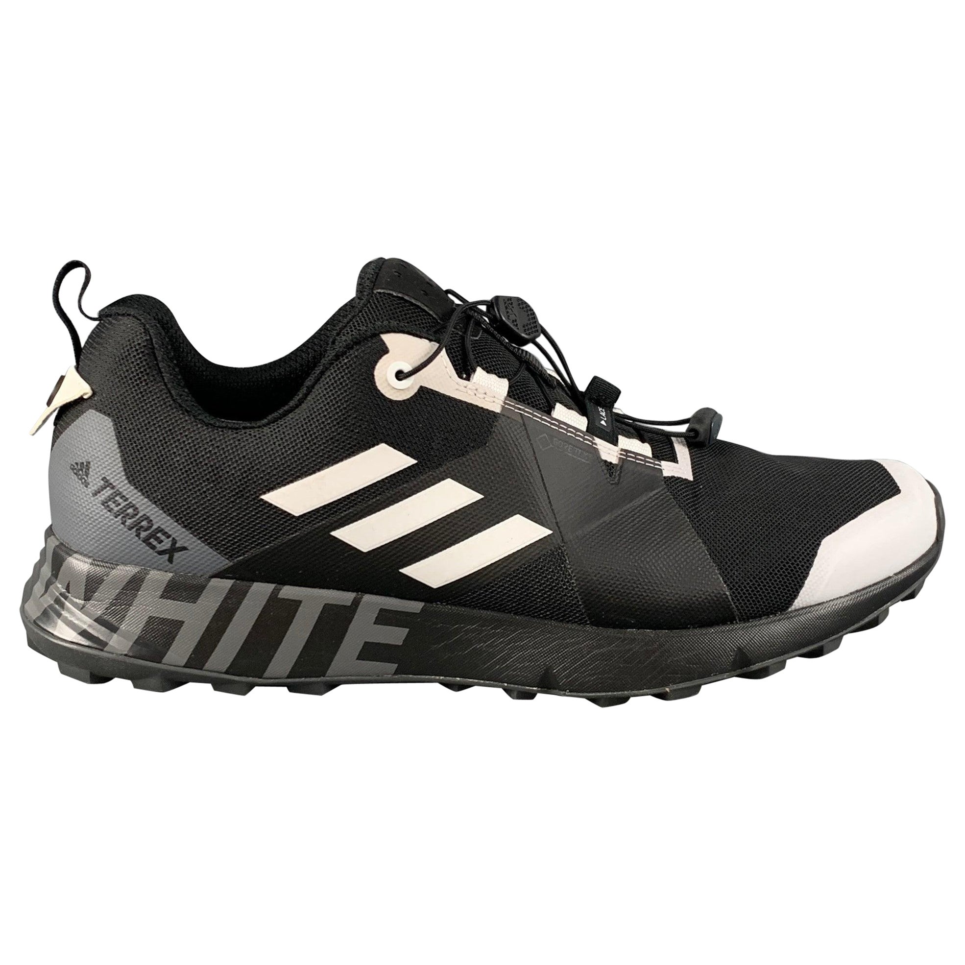 ADIDAS TERREX TWO GTX Size 10.5 Black White Nylon Lace Up Sneakers For Sale