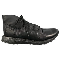 Y-3 Größe 9.5 Schwarz Mixed Materials Kozoko High Sneakers