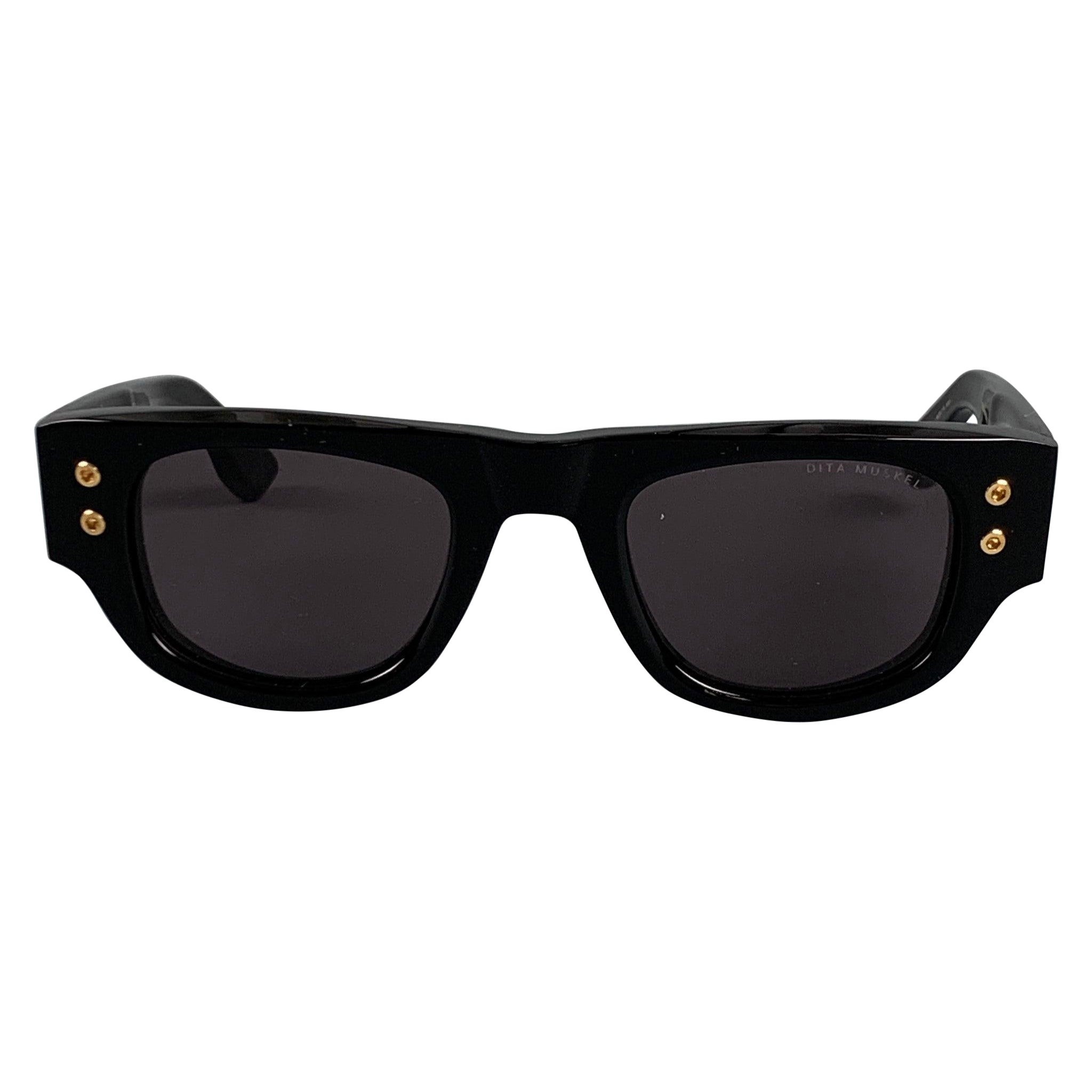 DITA Black Gold Acetate Sunglasses For Sale