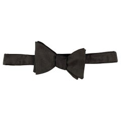 Used HARRODS Black Silk Bow Tie
