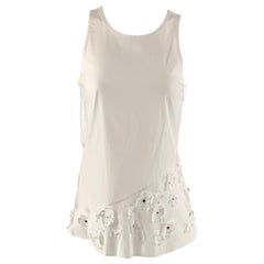 THAKOON Größe 2 Weiße A-Linien-Bluse aus Baumwollmischung in A-Linie