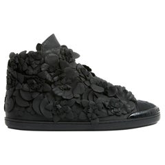 Chanel Chaussures Baskets EU38 Cuir noir Camelia