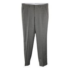 ETRO Taille 34 x 35 Pantalon habillé en laine Lana gris foncé