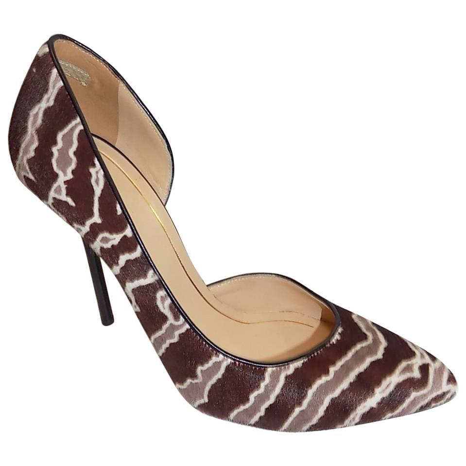 Gucci Noah Animal-Print Pony Hair And Leather D'orsay Pumps