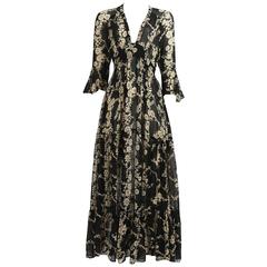 Ossie Clark 'Soviet Rose' chiffon dress with Celia Birtwell print ...