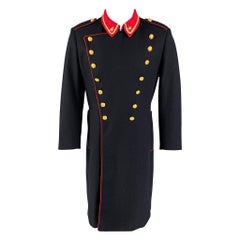 D&G by DOLCE & GABBANA Size 40 Navy Red Gold Military Coat