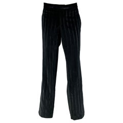 D&G by DOLCE & GABBANA Pantalon habillé en coton viscose à rayures noires Taille 34