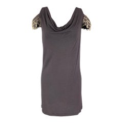 JOHN RICHMOND Size 6 Purple Rayon Wool Safety Pin Tank Dress