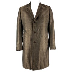 DRIES VAN NOTEN Taille 42 Brown Taupe Manteau en polyester Glenplaid