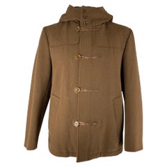 MARC JACOBS Chest Size 42 Size 42 Brown Wool Hooded Coat