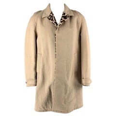 BURBERRY PRORSUM  Size 44 Beige Brown Mixed Fabrics Raglan Coat