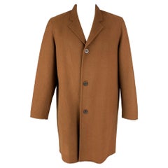 Used VINCE Size XXL Brown Herringbone Wool Cashmere Coat