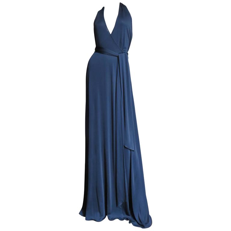 Gucci Plunging Halter Wrap Dress For Sale at 1stdibs