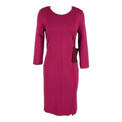 MAISON MARTIN MARGIELA Size 4 Raspberry Viscose Blend Fitted Cocktail Dress