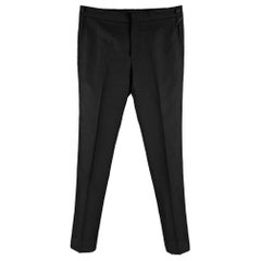 MARC JACOBS Size 32 Black Wool Blend Tuxedo Dress Pants