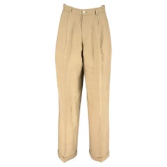 RALPH LAUREN Größe 6 Beige Taupe Leinen-Hose mit hoher Taille und hoher Taille