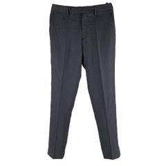 VIKTOR & ROLF Taille 30 Navy Solid Wool Zip Fly Dress Pants