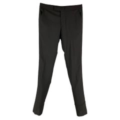 BAND OF OUTSIDERS Size 32 Black Solid Wool Zip Fly Dress Pants