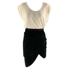 Used ALEXANDER WANG Size 4 White Black Sleeveless Dress