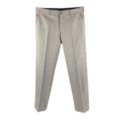 GIORGIO ARMANI Größe 34 Grau Solid Wool Blend Zip Fly Dress Pants