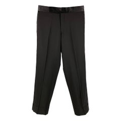 GIORGIO ARMANI Size 32 Black Wool Tuxedo Dress Pants