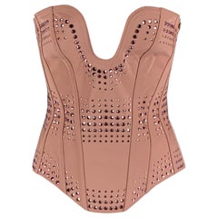 GUCCI - Haut corset en soie rose, taille S