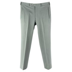 PRADA - Taille 32 - Gris polyester mélangé - Pantalon plat à l'avant