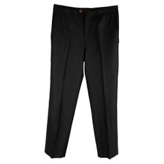 ETRO Size 36 Black Wool Tuxedo Dress Pants