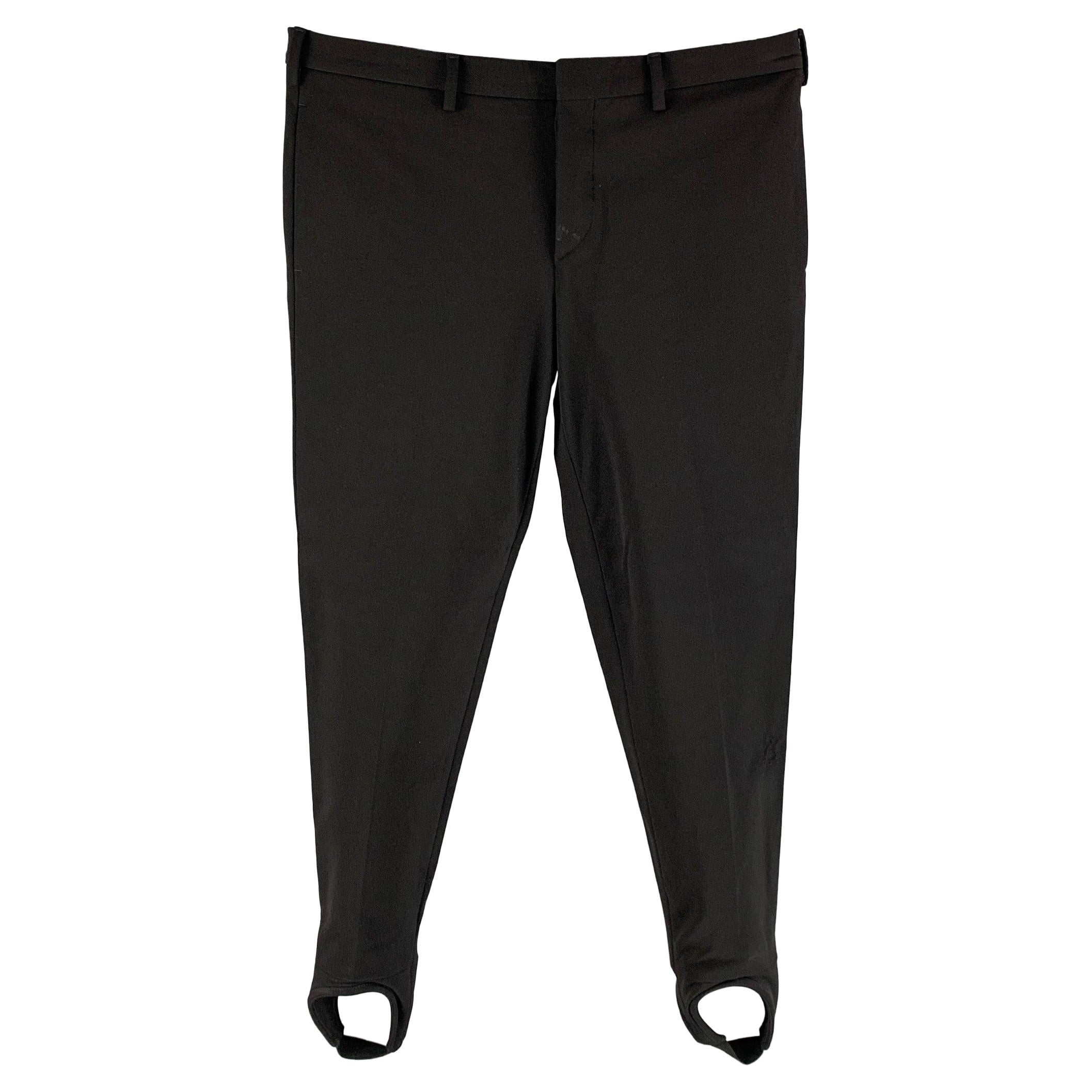 PRADA Size 36 Black Nylon Blend Jodhpurs Dress Pants For Sale