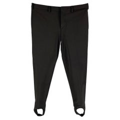 PRADA Taille 36 Noir Jodhpurs en nylon mélangé Pantalon habillé