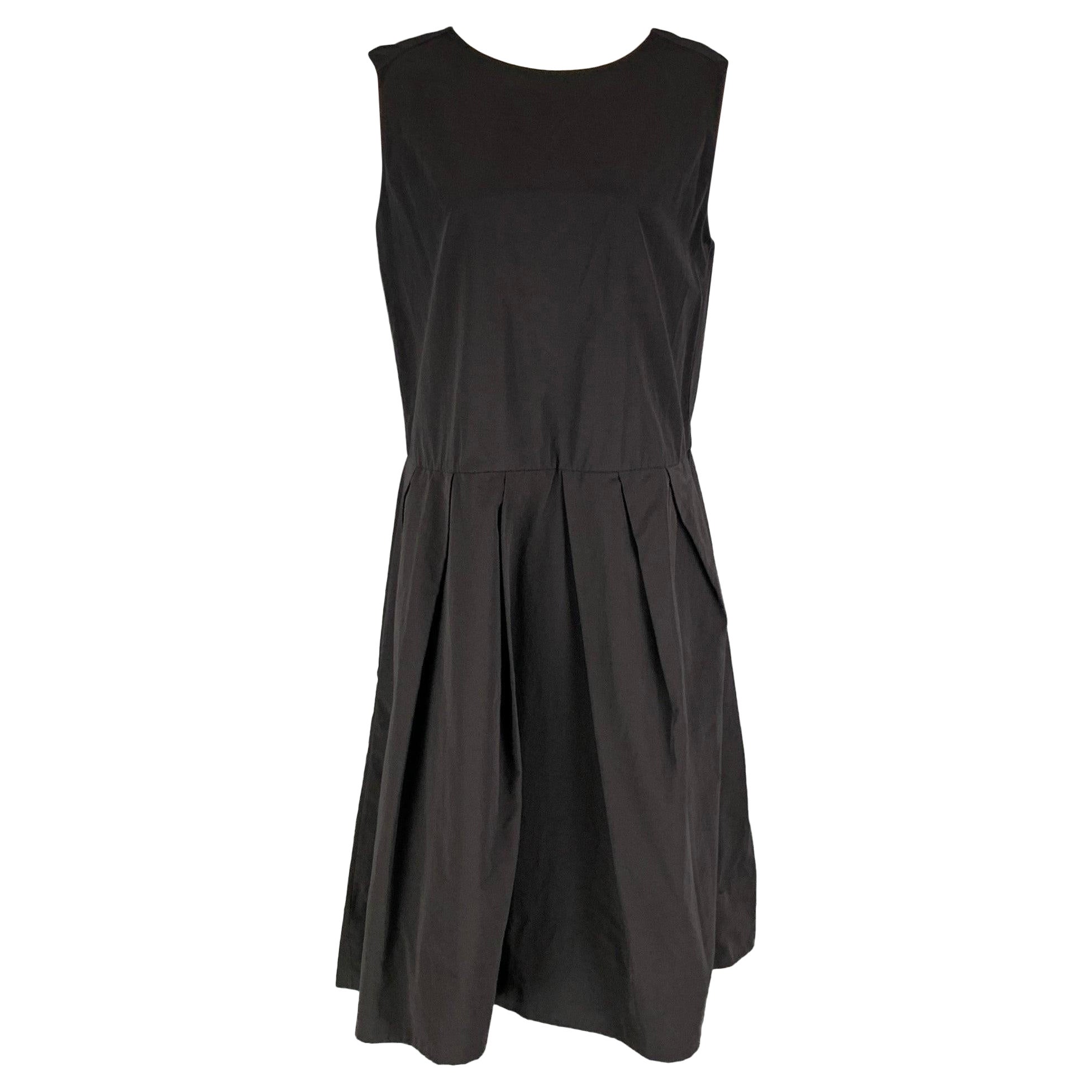 MARNI Size 6 Black Cotton Nylon Sleeveless Dress For Sale