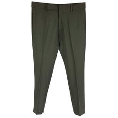 THE KOOPLES Size 30 Green Wool Zip Fly Dress Pants