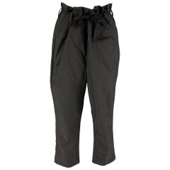 MARNI - Pantalon de robe taille haute en coton noir, taille 4