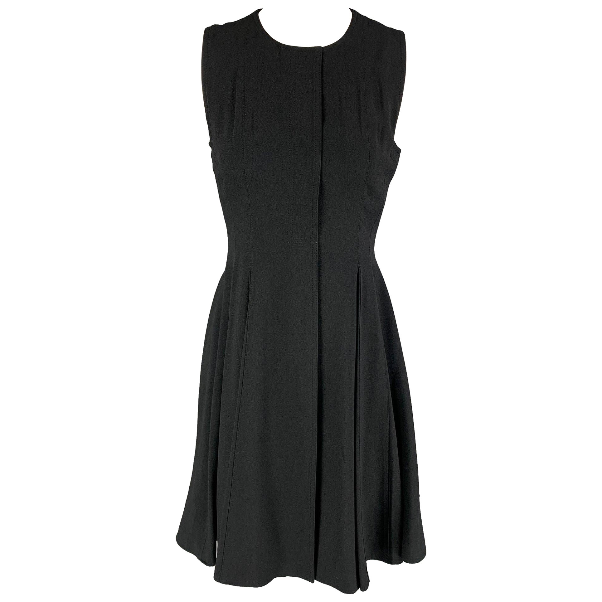 PROENZA SCHOULER Size 2 Black Acetate Viscose A-Line Dress For Sale