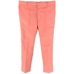 ALEXANDER MCQUEEN Size 36 Pink Wool Mohair Tuxedo Dress Pants