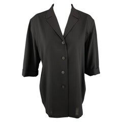 JIL SANDER Size 8 Black Wool Jacket / Blazer