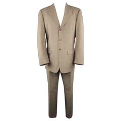 PAUL SMITH Chest Size 40 Brown Solid Rayon Notch Lapel Sport Coat