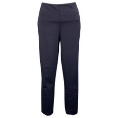 RALPH LAUREN Black Label Taille 2 Robe pantalon en laine mélangée bleu marine