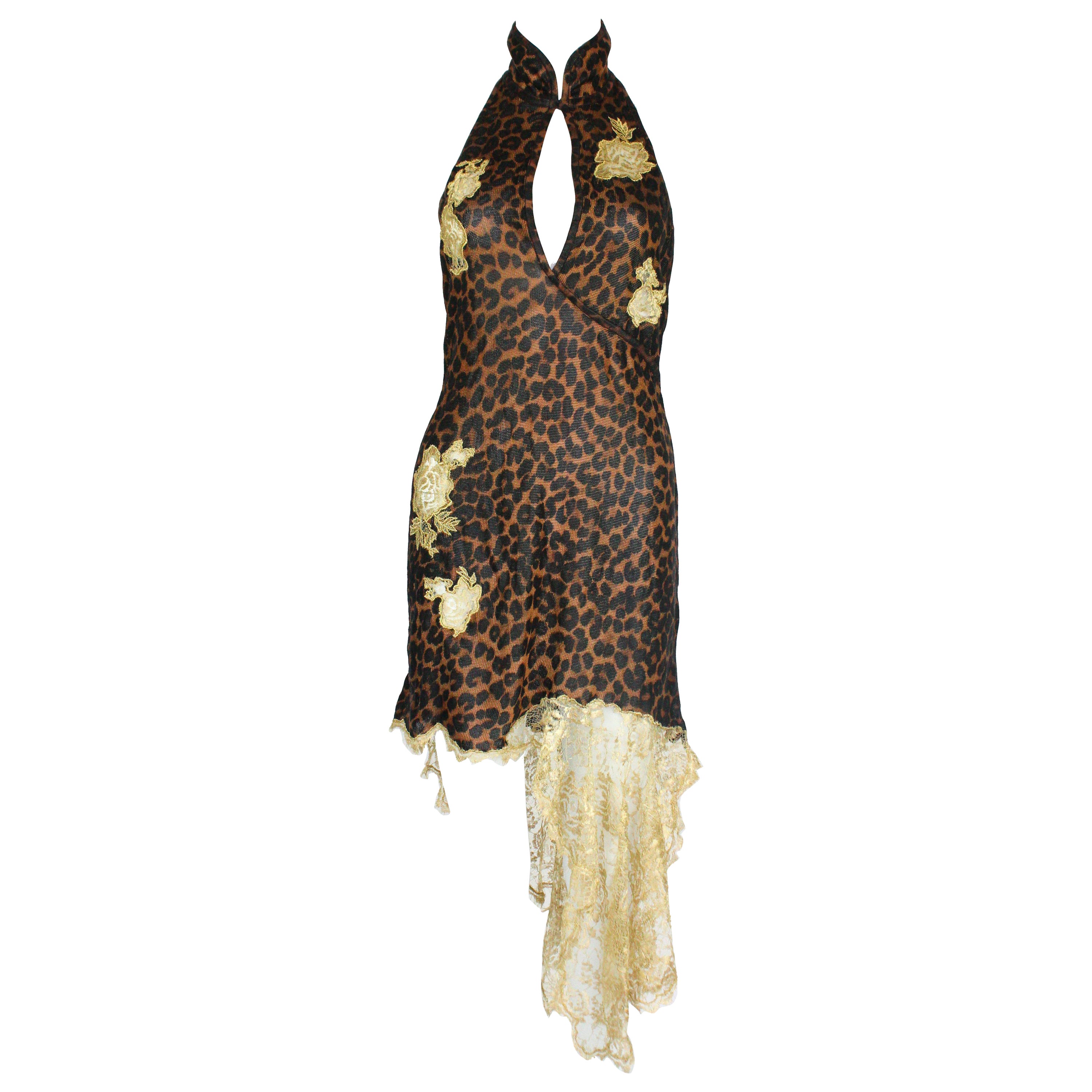 Christian Dior by John Galliano Leopard Dress F/W 2000 For Sale