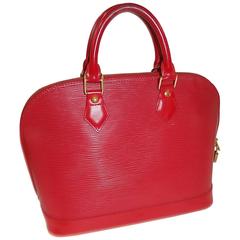 RED Epi leather Louis Vuitton Alma GM 