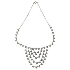 Art Deco Draped Crystal Paste Necklace
